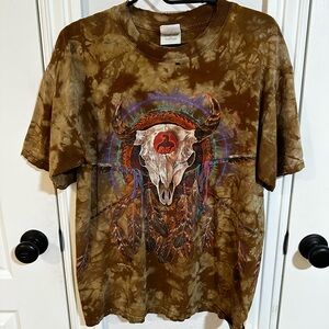 Habitat XCIII Skull Dreamcatcher Tie Dye Tee Shirt Large